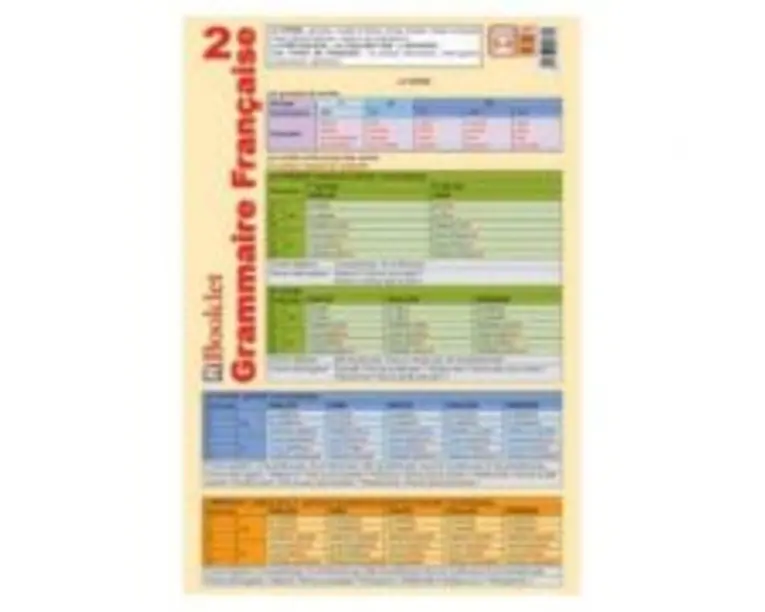Plansa Gramatica franceza 2