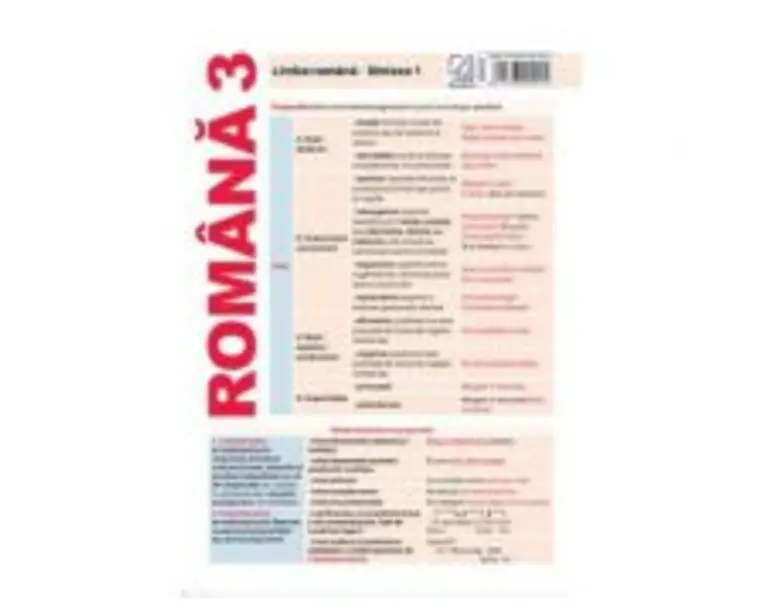 Plansa Romana 3. Limba romana: Sintaxa 1