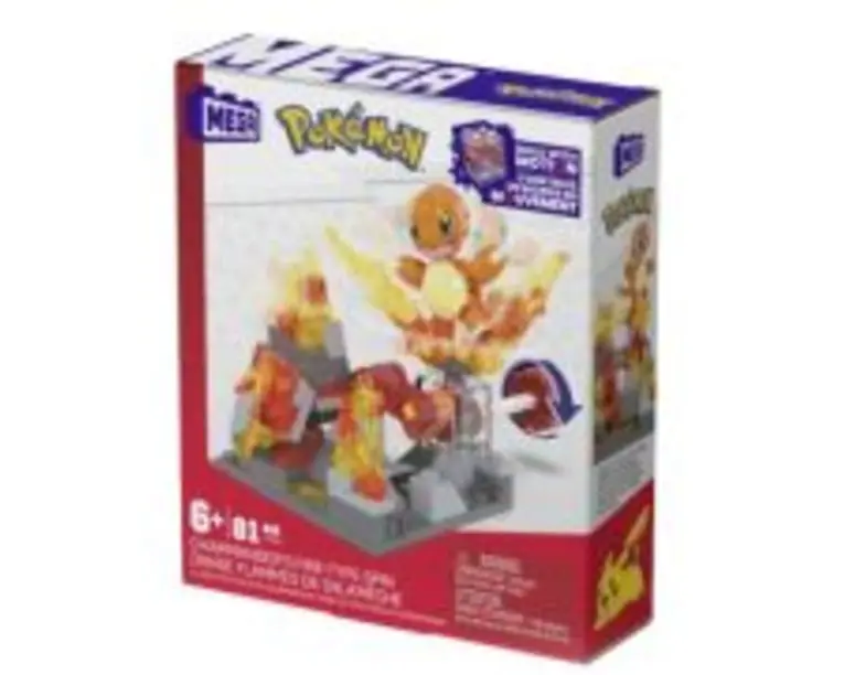 Set de constructie roata de foc a lui Charmander Mega, Pokemon