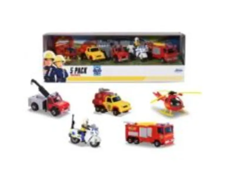 Set 5 vehicule din metal, pompierul Sam