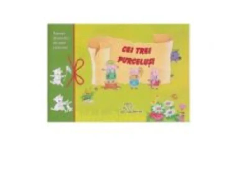 Povesti desenate, de copii colorate. Cei trei purcelusi