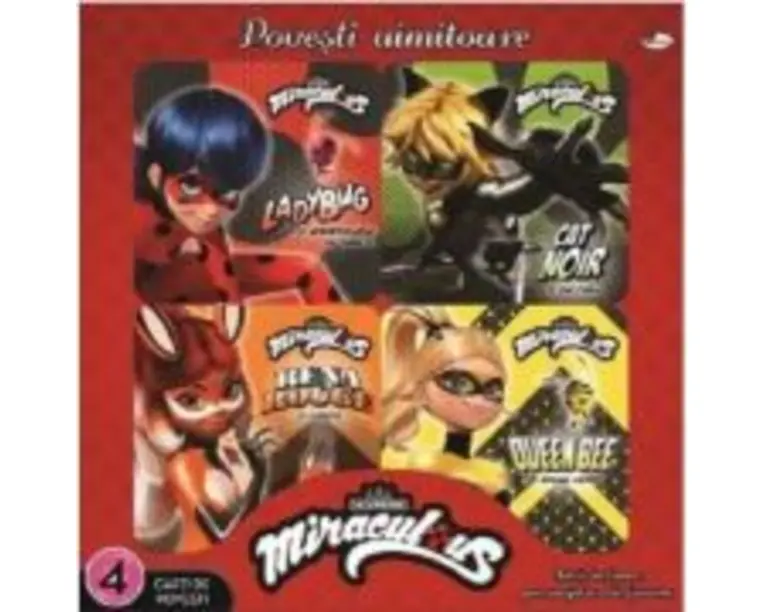 Povesti uimitoare. Cutie cu 4 carti de povesti. Colectia Miraculous - Iuliana Voicu