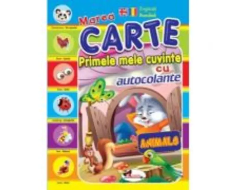 Primele mele cuvinte cu autocolante. Animalele (engleza-romana)