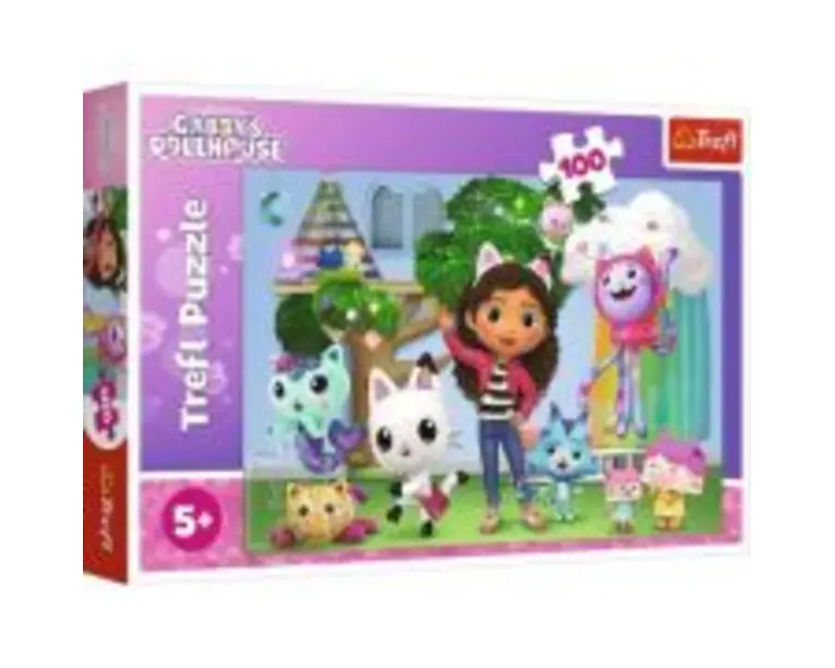 Puzzle 100 piese. Gabby's Dollhouse Prietenii lui Gabby, Trefl