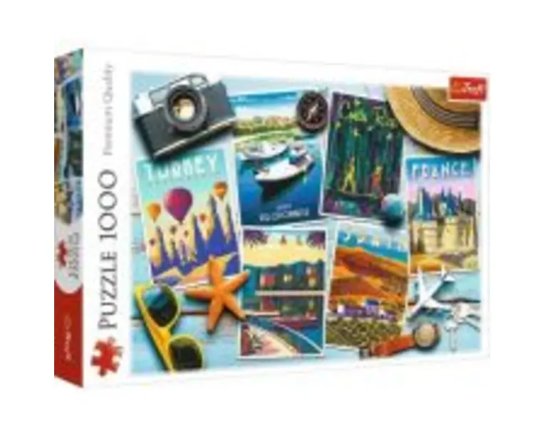 Puzzle 1000. Carti postale, Trefl