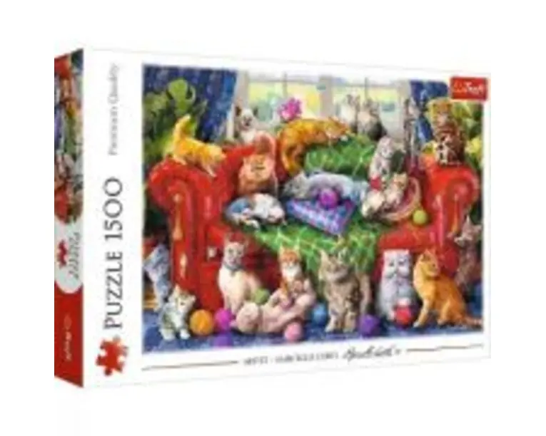 Puzzle 1500 piese Pisicute pe canapea, Trefl