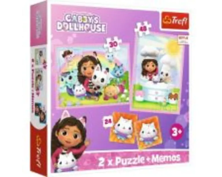 Puzzle 2in1 Memo. Gabbys Dollhouse Gabby si prietenii, Trefl