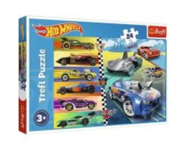 Puzzle 24 Maxi Hot Wheels Masinile deosebite, Trefl