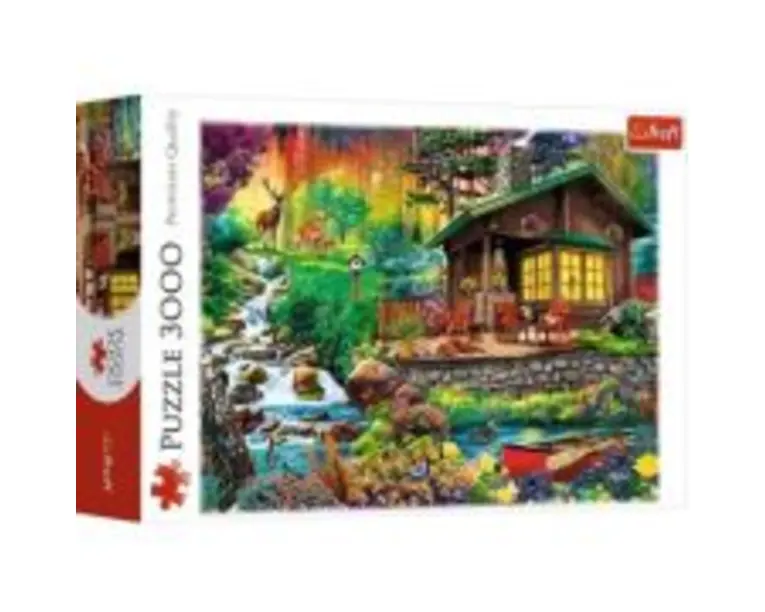 Puzzle 3000 piese, Cabana din padure, Trefl