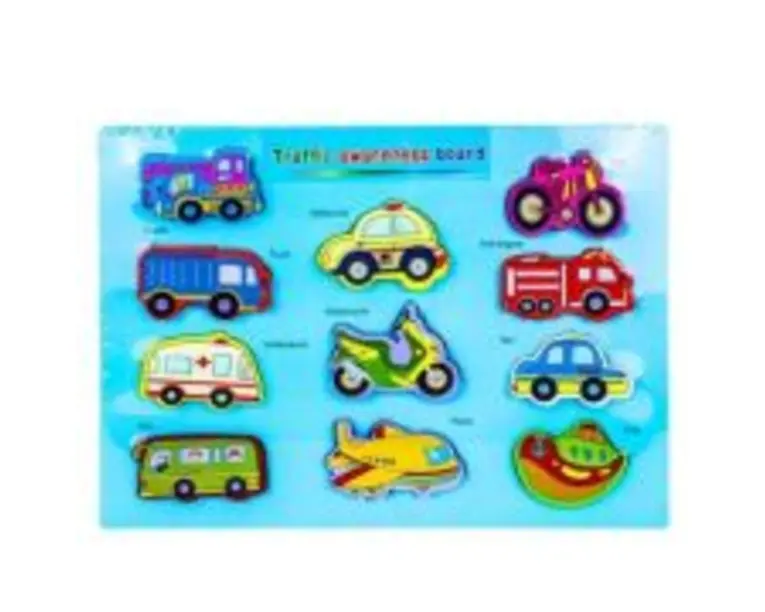 Puzzle din lemn, incastru, Vehicule
