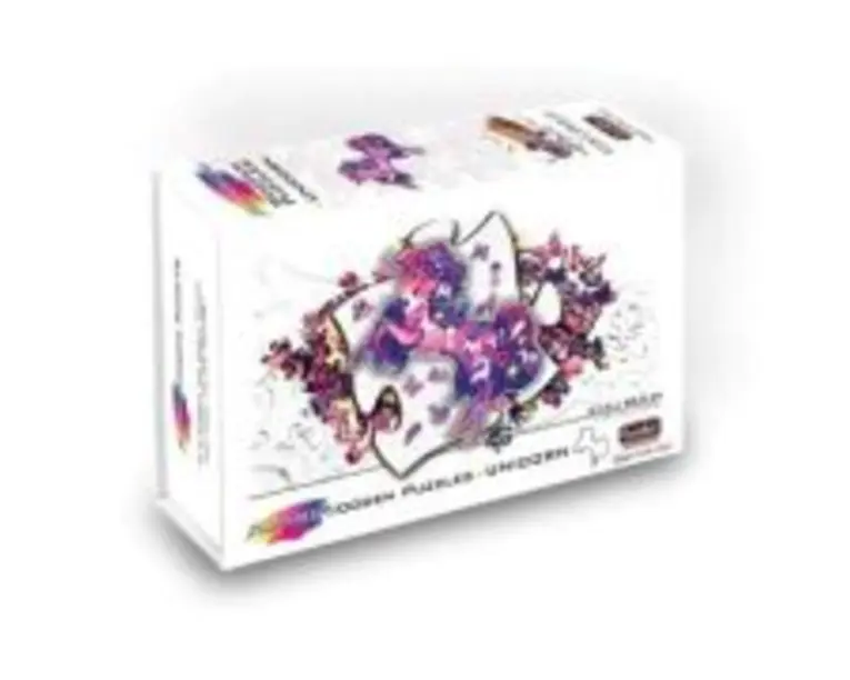 Puzzle din lemn multicolorat, Unicorn, 110 piese