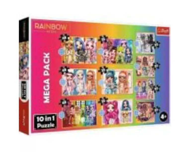 Puzzle 10in1 Rainbow High Papusile fashion, Trefl