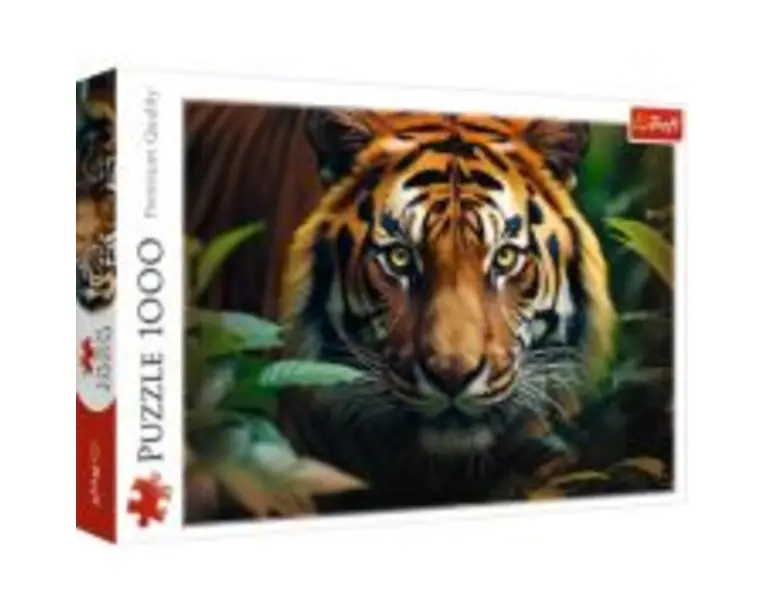 Puzzle 1000 piese. Tigru salbatic, Trefl