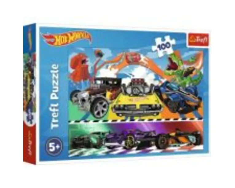 Puzzle 100 Hot Wheels. Masinile de curse, Trefl