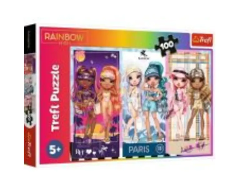 Puzzle 100 Rainbow High Papusile deosebite, Trefl