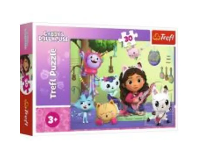 Puzzle 30 piese Gabbys Dollhouse. Casa lui Gabby, Trefl