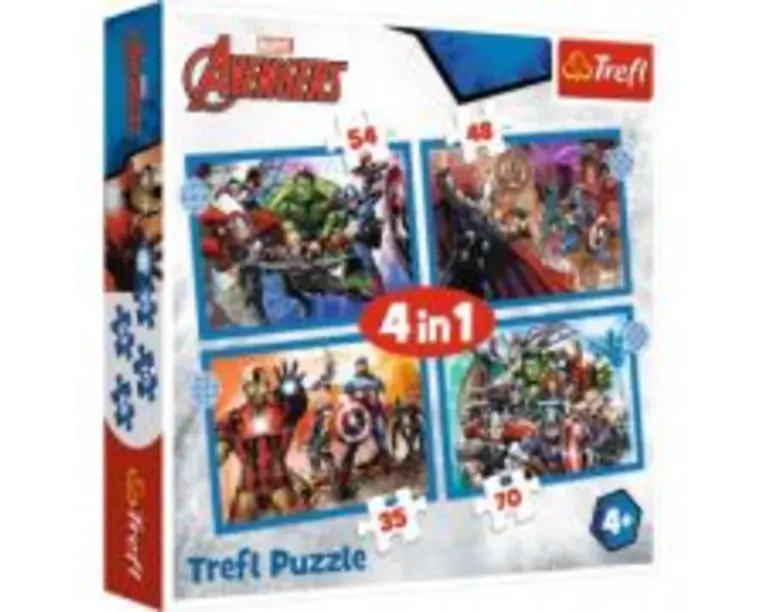 Puzzle 4-in-1 Avengers razbunatorii curajosi, Trefl