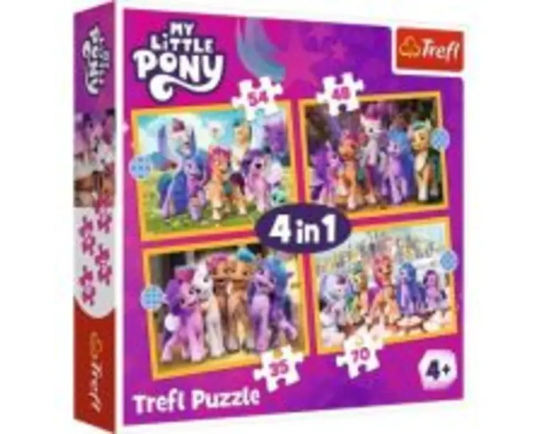 Puzzle 4in1 My Little Pony. Sa cunoastem poneii, Trefl