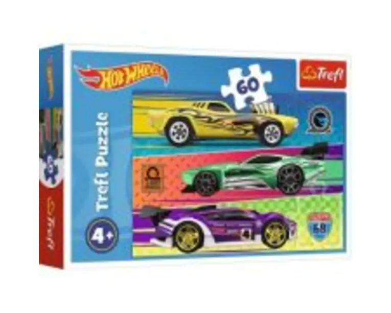 Puzzle 60 Hot Wheels Cursa, Trefl