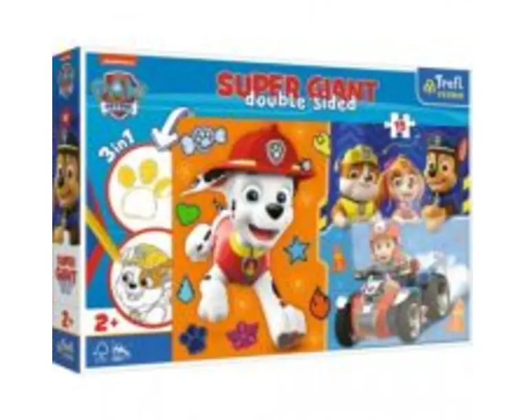 Puzzle Primo super giant 15, Patrula Catelusilor. Cunoaste echipa, Trefl