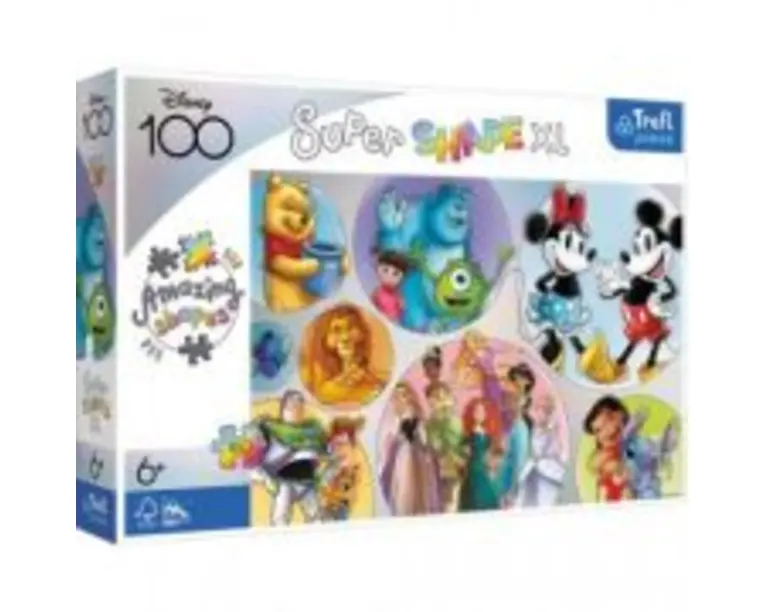 Puzzle Primo Super shape XXL 160 Disney 100. Lumea Disney, Trefl