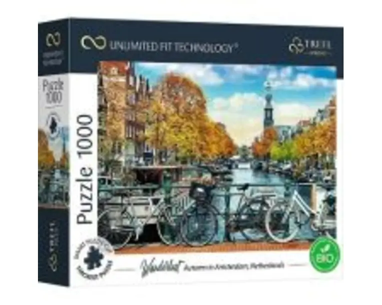 Puzzle UFT 1000 piese, Toamna in Amsterdam, Trefl