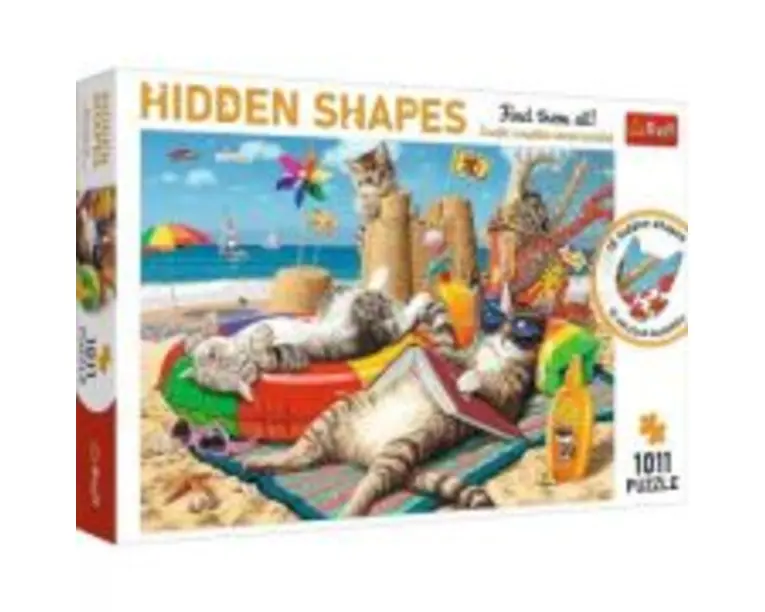 Puzzle 1000 piese Forme ascunse. Felinele dragute, Trefl