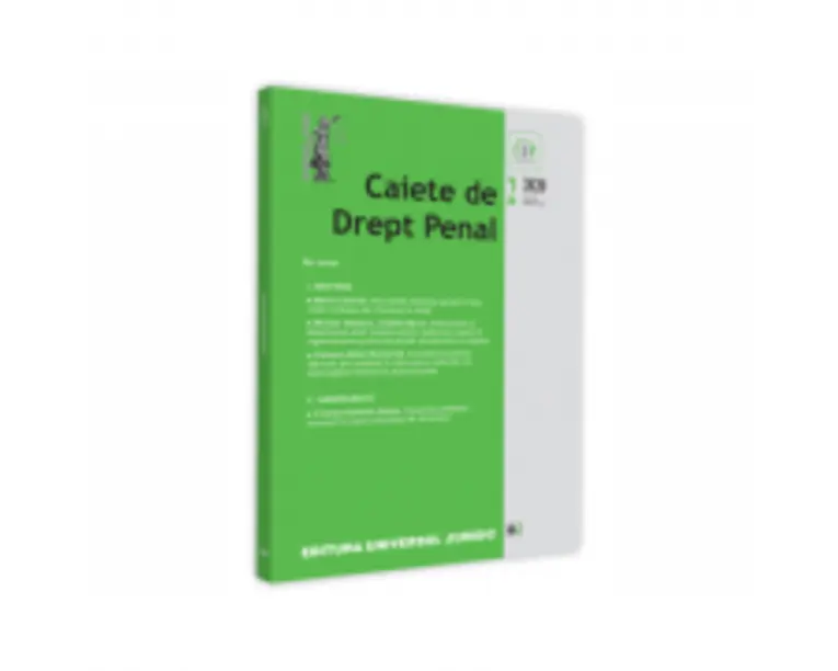 Revista Caiete de drept penal nr. 2/2020