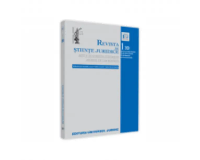 Revista de stiinte juridice nr. 1-2020 - Sevastian Cercel