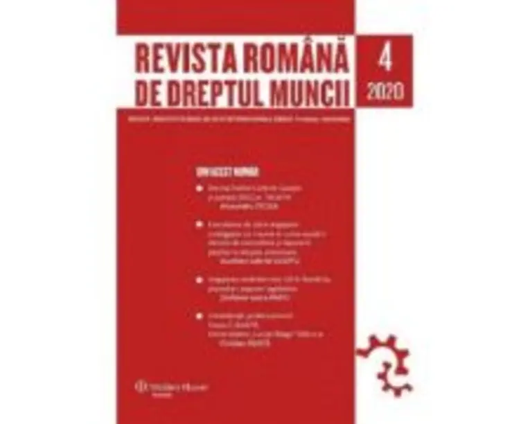 Revista Romana de dreptul muncii nr. 4/2020
