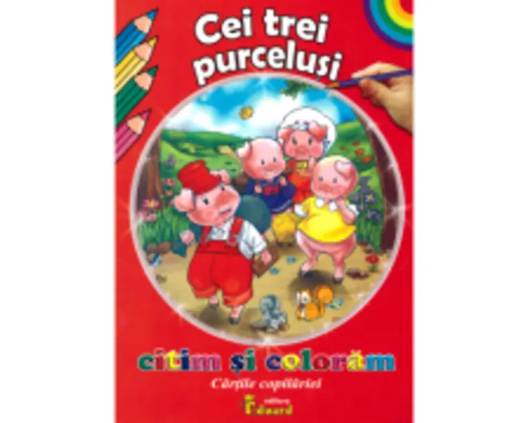 Citim si coloram - Cei trei purcelusi