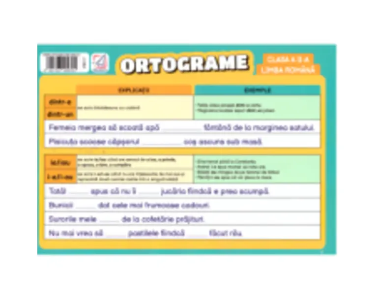 Pliant Ortograme. Clasa a 2-a, limba romana