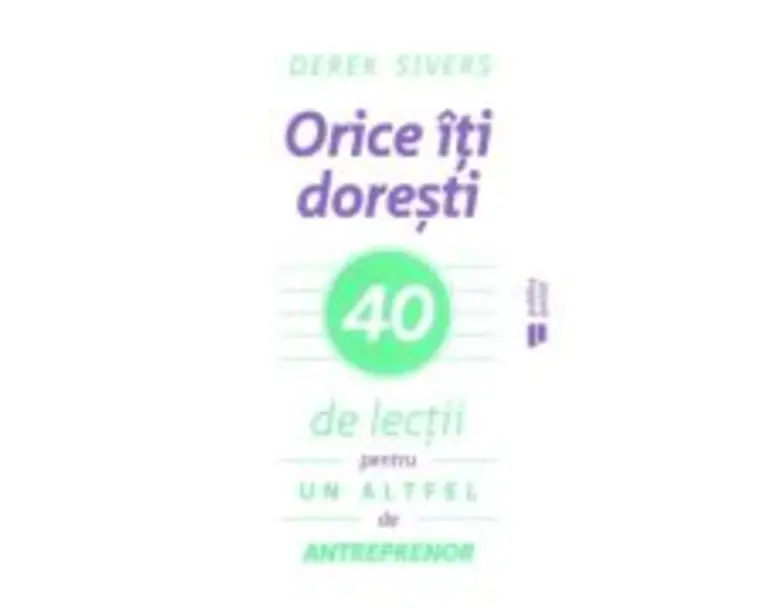Orice iti doresti. 40 de lectii pentru un altfel de antreprenor - Derek Sivers