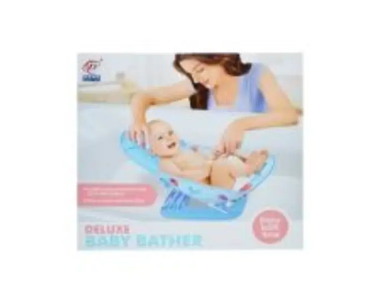 Scoica pentru baie bebe, cu suport, roz