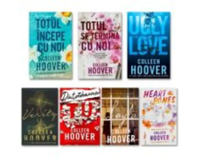 Seria Colleen Hoover: Totul incepe cu noi, Totul se termina cu noi, Ugly Love, Verity, Dintotdeauna tu, Layla, Heart Bones - Set 7 volume