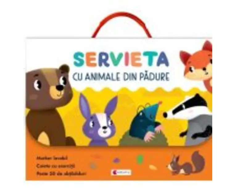 Servieta cu animale din padure