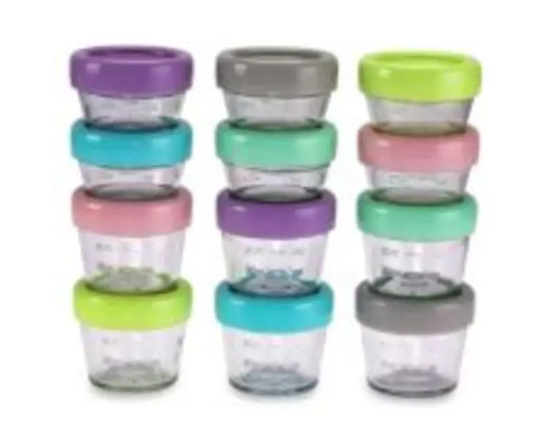 Set 12 recipiente sticla pentru hrana bebe, 6*59+ 6*118 ml, Melii