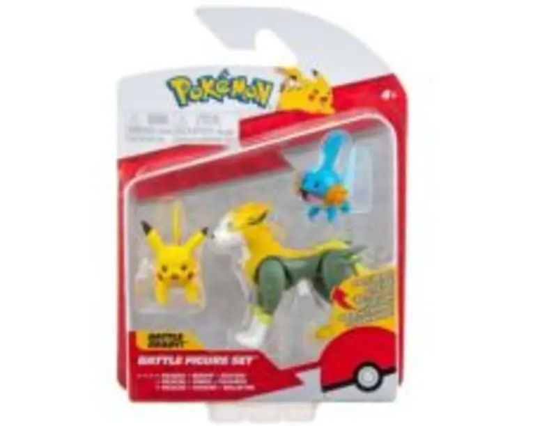 Set 3 figurine de actiune, Pokemon S12, Mudkip, Pikachu, Boltund