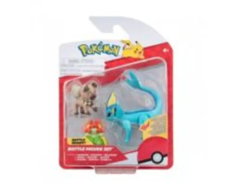 Set 3 figurine de actiune, Rockruff, Bellossom, Vaporeon