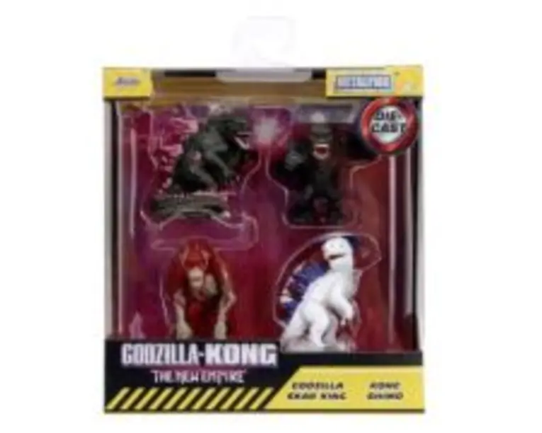 Set 4 figurine metalice 6. 5 cm Godzilla