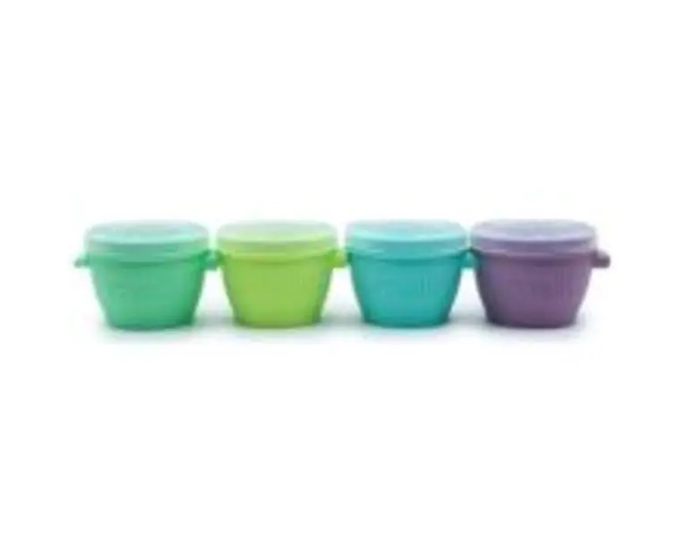 Set 4 recipiente silicon, 118 ml, Snap&amp;Go, Melii