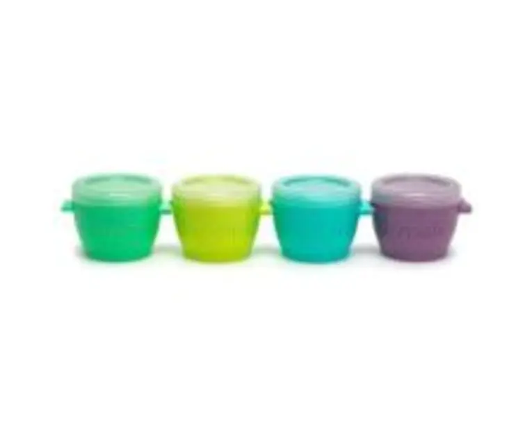 Set 4 recipiente silicon Snap&amp;Go, 177 ml, Melii