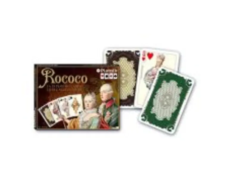 Set 2 pachete Carti de joc Rococo, in cutie de lux
