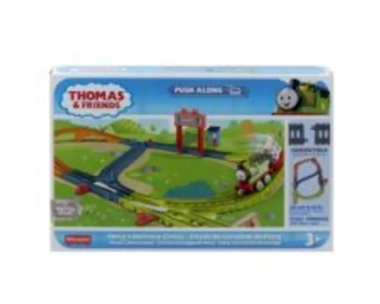 Set de joaca cu locomotiva push along Percy si accesorii