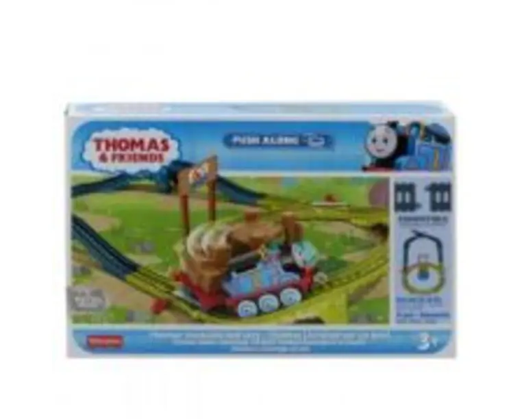 Set de joaca cu locomotiva push along Thomas si accesorii