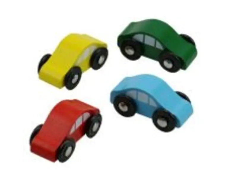 Set masinute SportCarOn, 4 buc, lemn