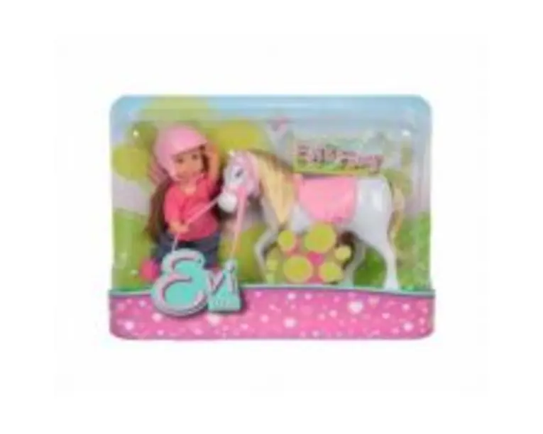 Set Papusica Evi cu calut alb