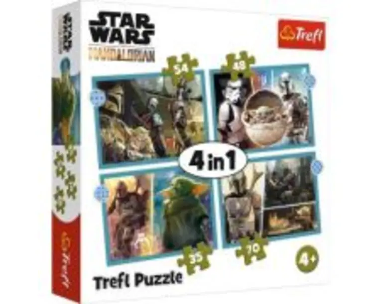Puzzle 4in1 Star Wars, mandalorianul