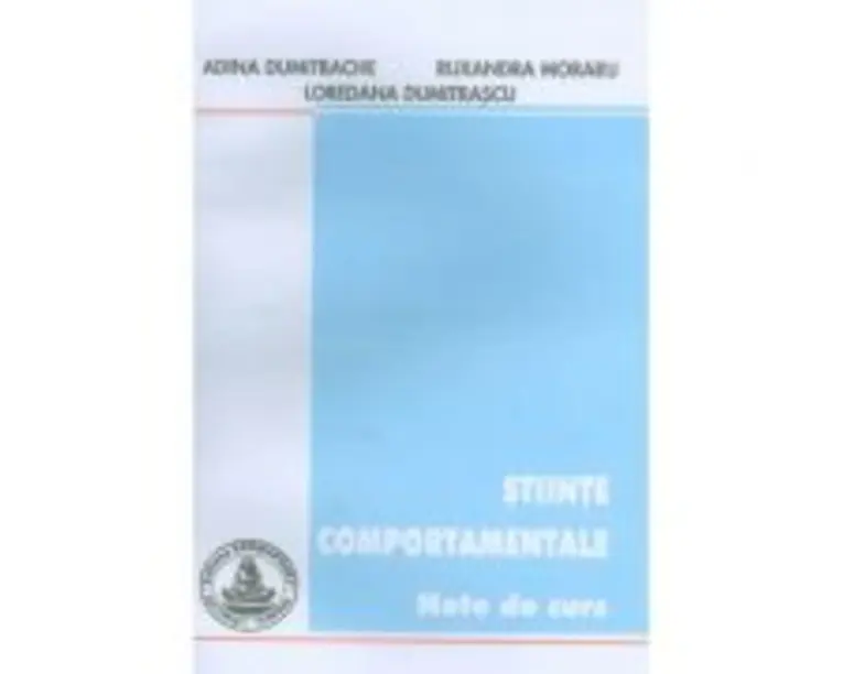 Stiinte comportamentale - Ruxandra Moraru