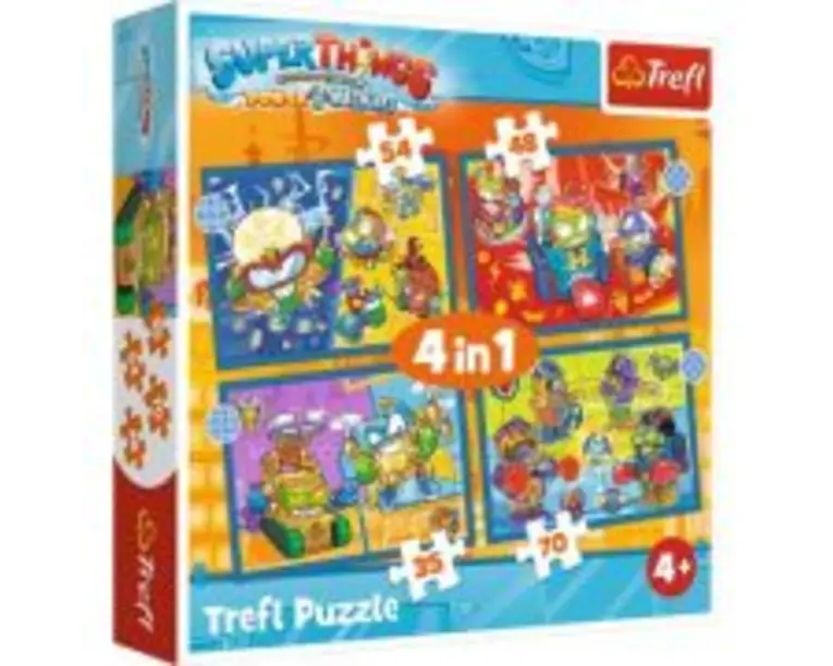 Puzzle 4in1 Super Things - super actiunea